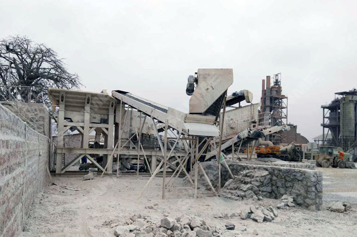 Ligne de production mobile de sable calcaire de 100 tonnes au Congo