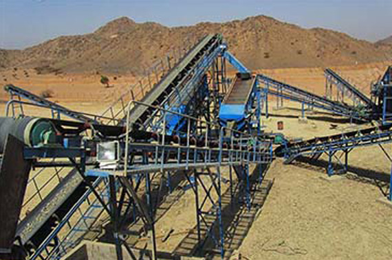 Ligne de concassage fixe de granit de 250 t/h en Arabie Saoudite