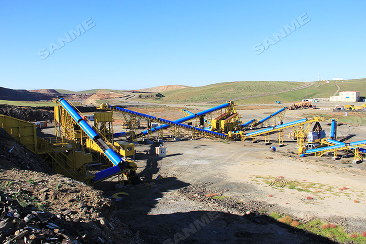 Mongolie 500tph ligne de broyage de minerai de fer