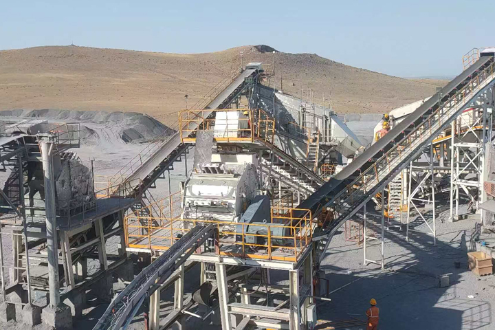 Ligne de concassage de dolomite de 200 tonnes/heure en Ouzbékistan