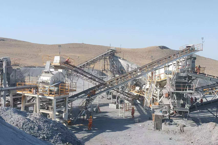 Ligne de concassage de dolomite de 200 tonnes/heure en Ouzbékistan