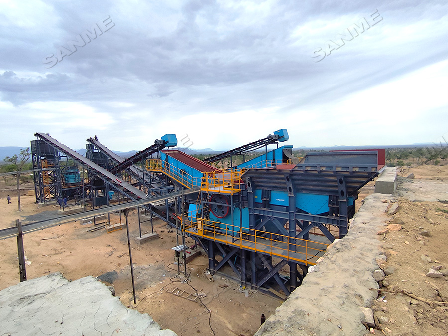 Ligne de concassage de granit de 300 tonnes par heure au Cameroun
