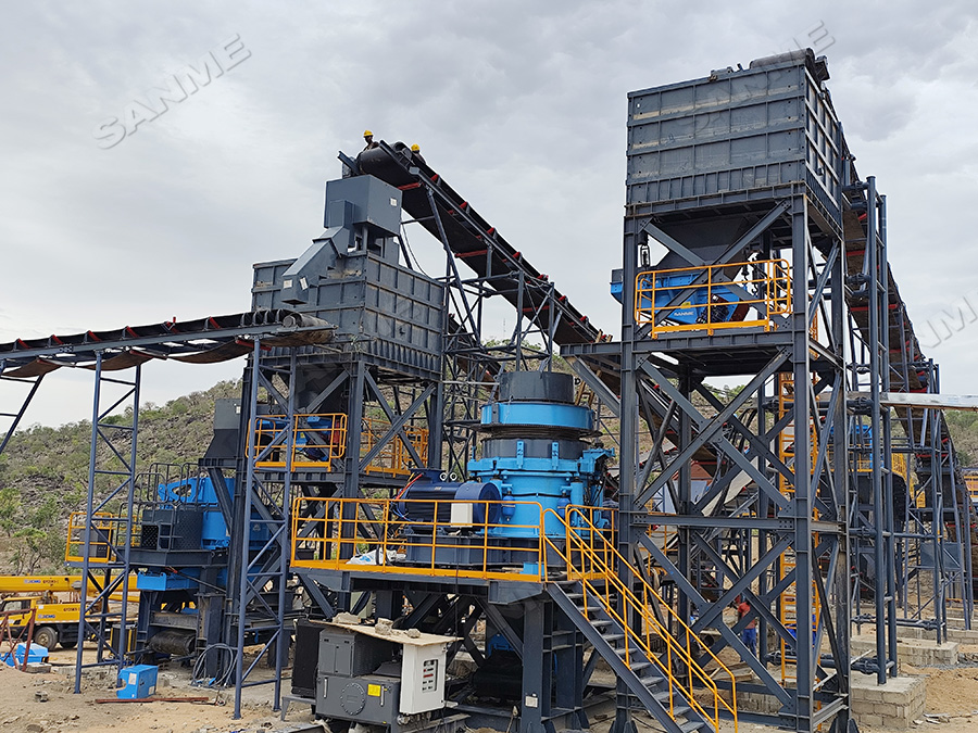 Ligne de concassage de granit de 300 tonnes par heure au Cameroun